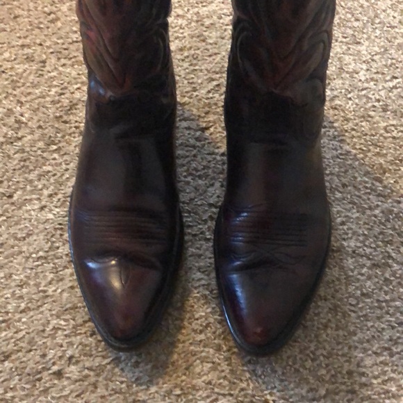 VTG DINGO Dark Brown Men’s Cowboy Boots SZ 12 - Picture 3 of 11